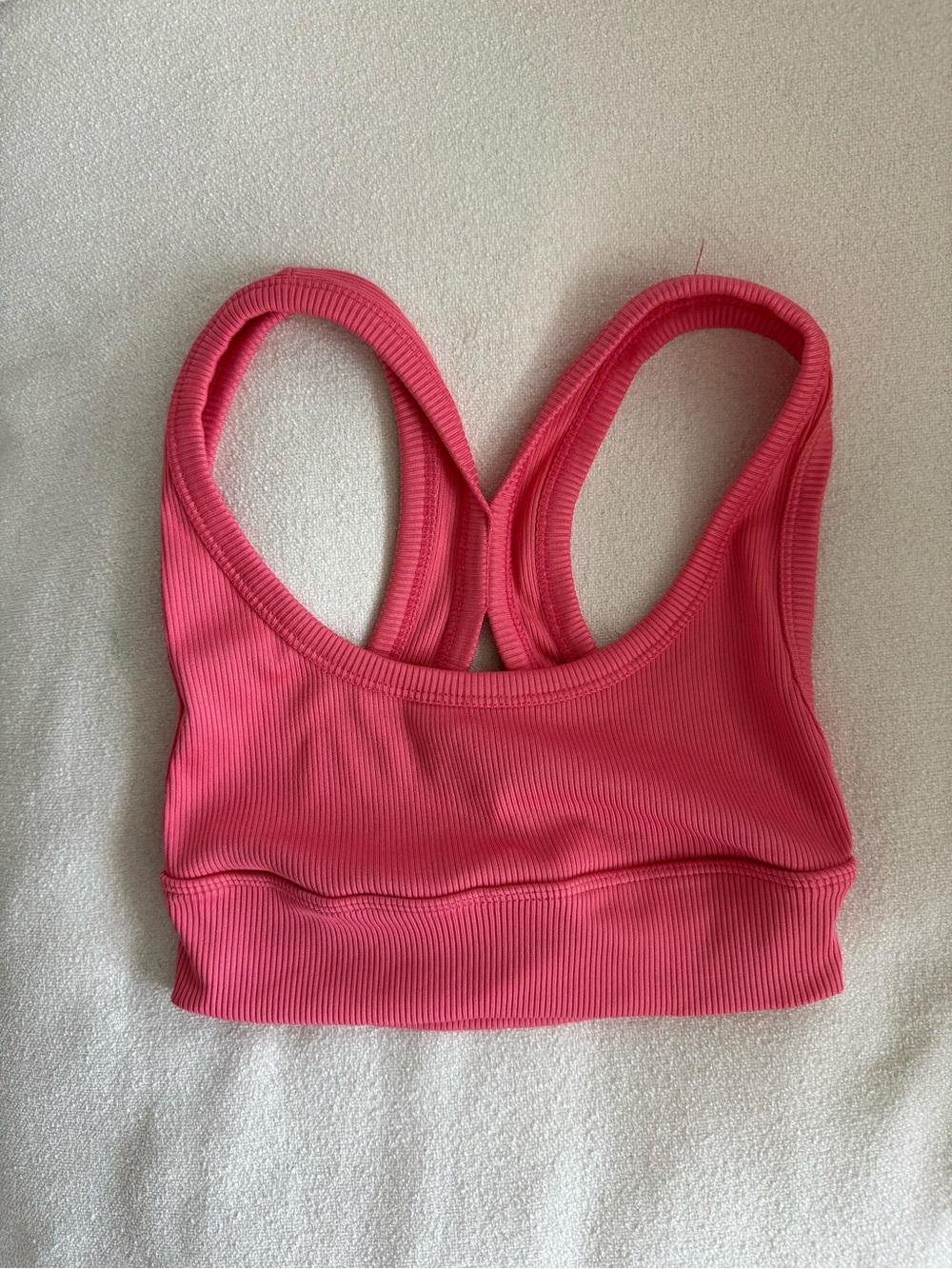 Zara Ribbed Pink Sports Bra
